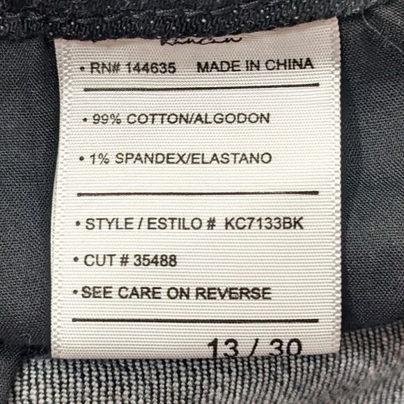 KanCan Skinny Leg Jeans Women‎ Size 13/30 Distressed Black Style# KC7133BK - Picture 10 of 14